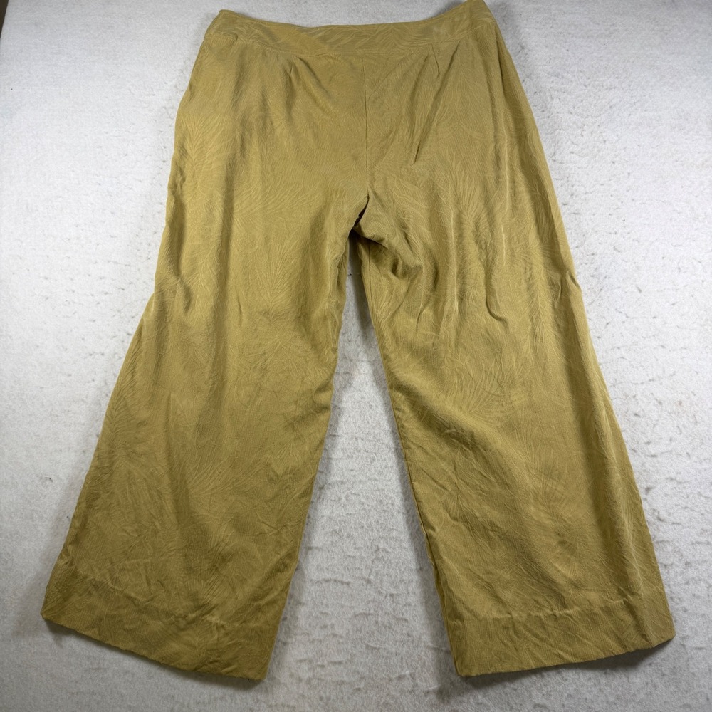 Tommy Bahama Womens Silk 2 Piece Pant Set Tropical Jacquard Tan Size L 12/14 - Picture 6 of 12